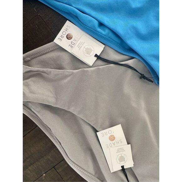 Shade and Shore Black Blue Gray 4 Piece Bikini Bundle Size Medium New - Picture 2 of 4